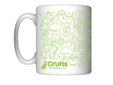 Crufts Doodle Mug - Lime Green