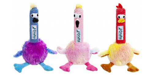 Crufts Squeaky Plush Bird Toy