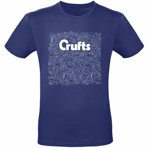 Crufts Unisex Doodle T-Shirt - Electric Blue