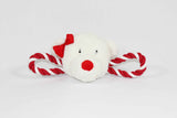 Squeaky Christmas Polar Bear Tug Toy