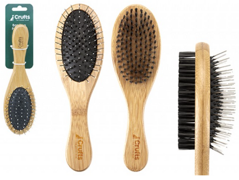 Crufts Bamboo Double Sided Pet Brush