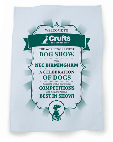 Welcome To Crufts Tea Towel