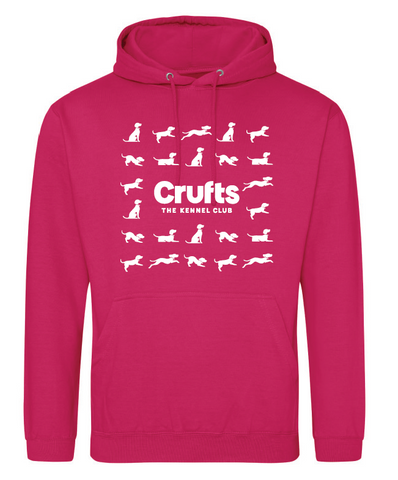 Crufts Milo Unisex Hoodie - Hot Pink