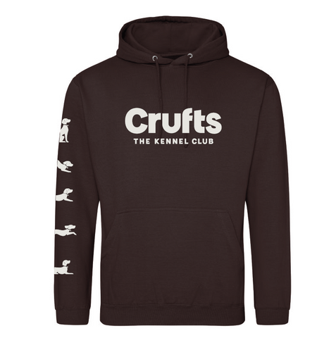 Crufts Milo Sleeve Unisex Hoodie- Hot Chocolate