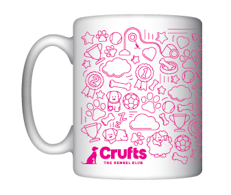 Crufts Doodle Mug - Pink
